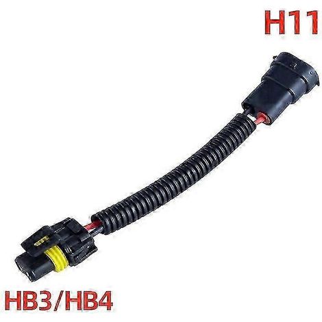 Connecteur de conversion H11 vers 9005 HB3 9006 HB4, faisceau de câblage pour phares antibrouillard, prise jack 2,5 mm de haute qualité. (1/4)