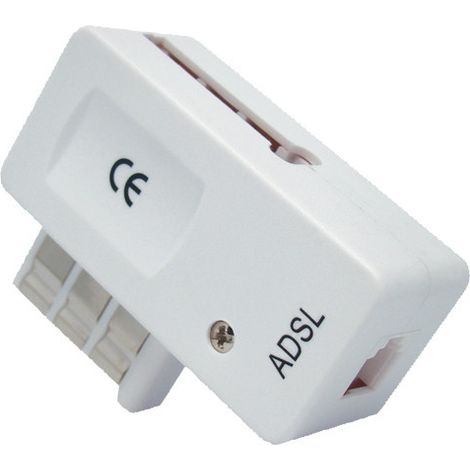 Filtre ADSL 2+ prise gigogne - blanc