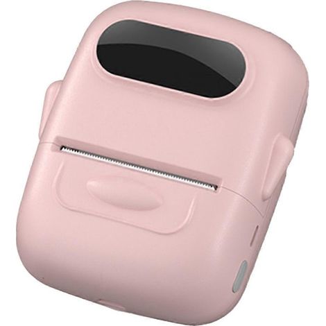 Imprimante thermique portable Mini imprimante avec autocollants rose-- (1/5)