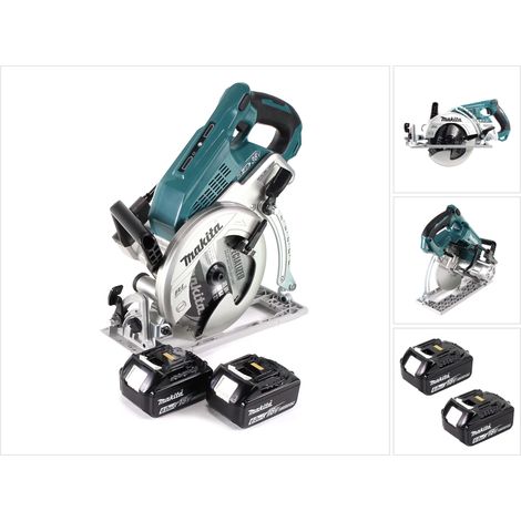 Makita DRS 780 G Akku Handkreissäge 36V ( 2x18V ) 185 mm Brushless + 2x Akku 6,0Ah - ohne Ladegerät (1/5)