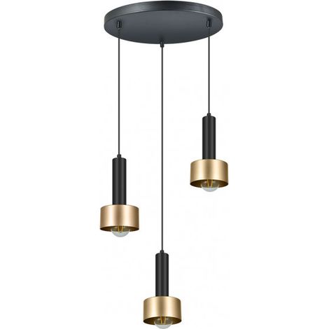 FAB 153883016 Allende Lampe 3xe27 Schwarz / Gold Regx35x35 Cm