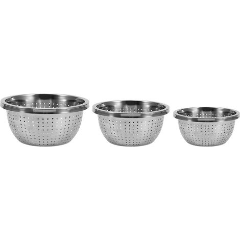 3-teiliges Set Reissieb aus Edelstahl, Reiswaschfilter, Abtropfsieb, Küchenreinigungsgerät (1/5)