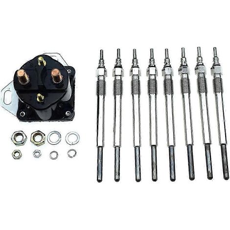 9 pièces pour Ford Série E 7.3L Relais, solénoïde et bougies de préchauffage F81Z-12B533-AC (1/5)
