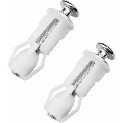 Toilette Charnières Vis Fixation de Trou 2 Paires Vis pour Couvercle de , pour Siège de Toilette (1/5)