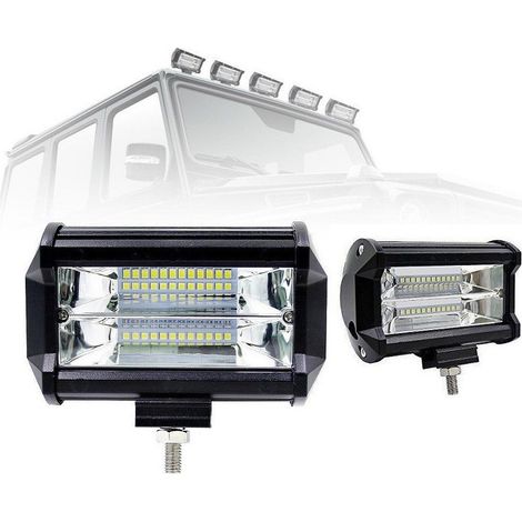 Trade Shop - 2x 72w Light Faro Lampada Por Trabajo Car Barca Camion 24led Smd 6000k - (1/2)