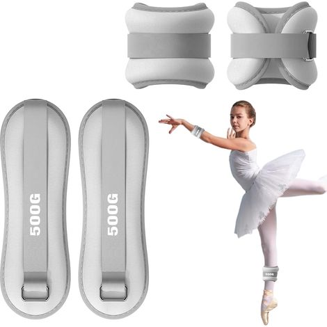 2PCS Brassards de Poids Cheville, Poignets de Poids pour Pied/Poignet - Lestes de Cheville Adaptés aux Débutants et Enfants pour Exercices de Danse, Marche, Jogging et Fitness (1/5)