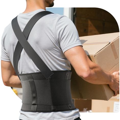Soutien lombaire pour hommes et femmes actifs, ceinture de soutien lombaire ajustable, soulagement des douleurs dorsales, protection contre le port de charges lourdes dans les entrepôts de chantiers m
