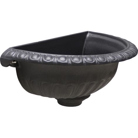 Fonderia Bongiovanni – Fontaine murale Liberty en fonte d'aluminium – Traitement anticorrosion – Largeur 44 cm – Hauteur 18,5 cm – Profondeur 25 cm