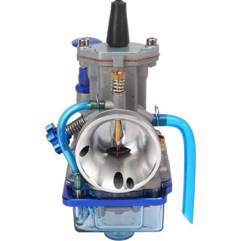 Carburatore universale PWK da 28 mm per moto, ATV, bici da cross, in lega di zinco e alluminio, colore blu, per YZ80 e YZ85. (1/5)
