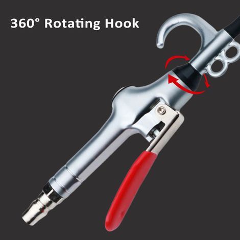 Pistolet de soufflage d'air à grand Volume pour le nettoyage de voiture, détails en acier inoxydable, intérieur évolutif, pas de fuite, crochet rotatif à 360 °. (1/5)