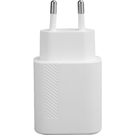 Bloc Chargeur Rapide QC 18W KUULAA - Adaptateur Secteur Type-C Monoport Blanc - Prise EU 110-240V (1/5)