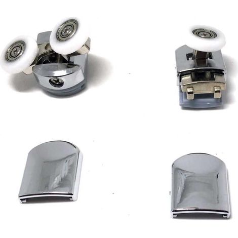 ZOLGINAH Lot de 8 roulettes pour porte de douche en alliage de zinc Roller diameter 20mm Matériau : alliage de zinc + galvanoplastie ABS. (1/3)