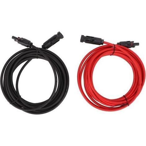 Rallonge de câble solaire - 4mm - 4m - Connecteur MC4 - 1500V (1/4)