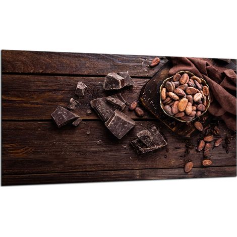 PLAQUE DE PROTECTION EN VERRE POUR CUISINIÈRE 90X52 CACAO (1/5)