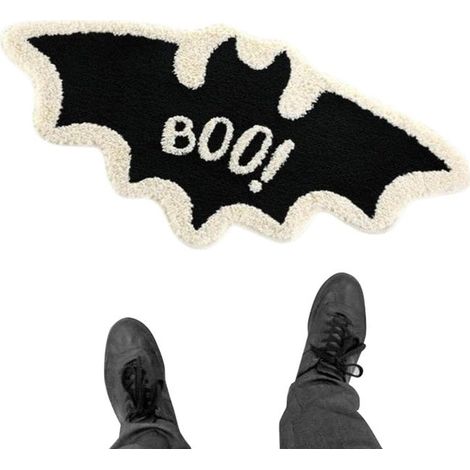 Zerbino di Halloween, zerbino a forma di pipistrello, decorazione di Halloween per casa, feste, ingresso, veranda (1/4)