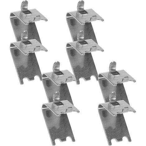 8 pièces Clips Support Étagère Réfrigérateur Congélateur Acier Inoxydable Crochets Solides et Faciles à Installer pour Étageres Frigo Accessoires Cuisine et Sécurisé (1/5)