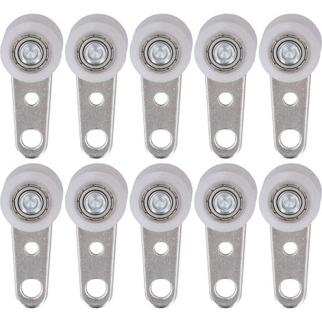 Rueda De Polea - Acero Inoxidable Y Nylon - Diámetro 19 Mm - Longitud 44 Mm - Para Puertas Correderas - 10 Unidades (1/5)