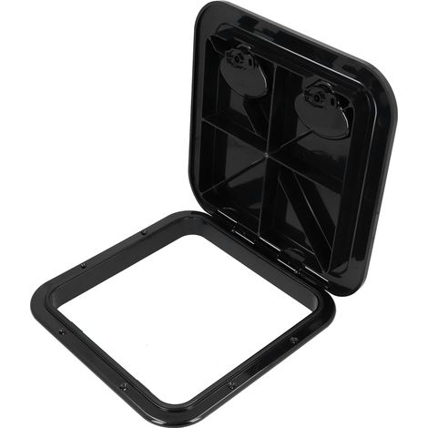 Trappe de pont avec serrure pour bateau, capot d'inspection résistant aux UV, noir, 37,5 x 36,8 cm (1/5)