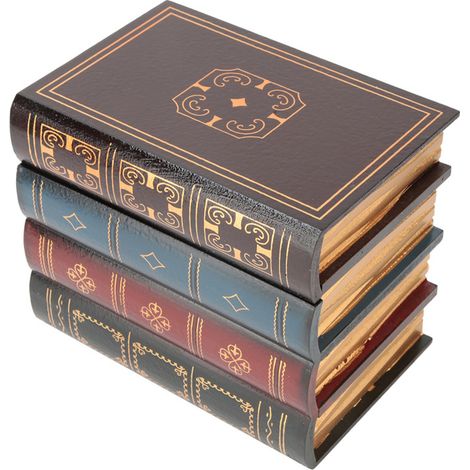 Beyamis Boîte de rangement décorative vintage style européen pour faux livres, décoration d'étagère pour la maison ou le bureau n° 2 (1/5)