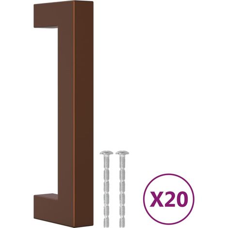 Poignées d'armoire 20 pcs Poignée de meuble bronze 96 mm acier inoxydable CFW50644 (1/5)