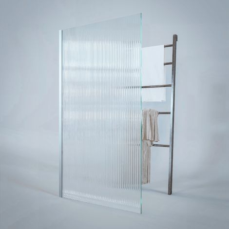 Pare-bain gauche 140x80cm – Verre de sécurité 8mm – Pivotant à gauche – Profilé aluminium – Certifié CE EN 14428 – Aurys