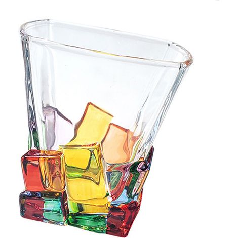 Verre à whisky en cristal peint. Matière : Verre. (1/5)