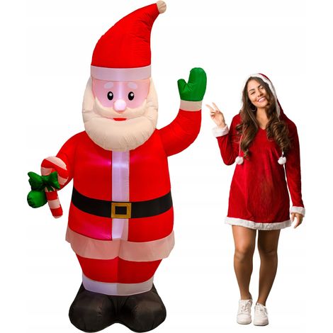 Babbo Natale gonfiabile luminoso grande gonfiabile a LED 215 cm dente di leone JUMIhome (1/5)
