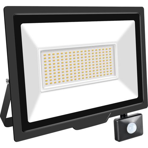 Projecteur LED Exterieur,150W Projecteur Avec Détecteur de Mouvement 1 pièce,Blanc Chaud LED Spot Extérieur avec Détecteur IP66 Etanche pour Jardin Patio Garage Entrée