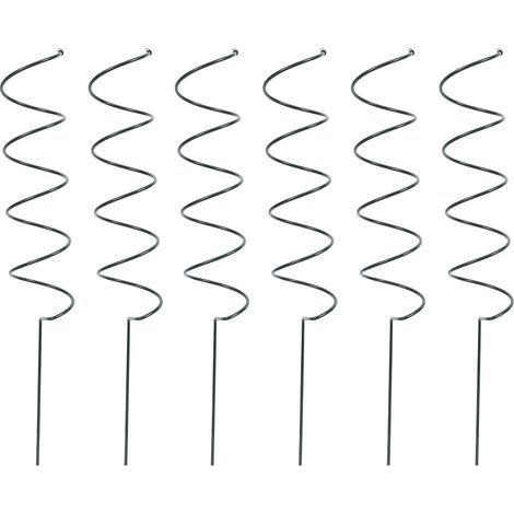 6 Stück Grünes Eisen Spiral Pflanzenstützpfahl zur Führung (1/5)