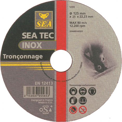 Disque à tronçonner Pro Inox 125x2,5mm SEA