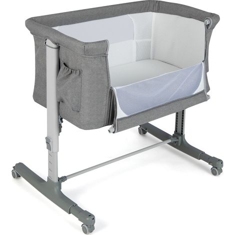 COSTWAY 3-in-1 Baby Bedside Bassinet Crib Height-adjustable Infant Newborn Cot Bed (1/5)