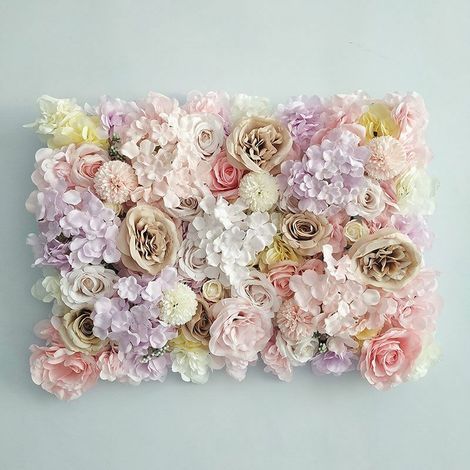 Blumenwand-Simulationshintergrund, Hochzeitsdekorationszubehör, Fotografie-Blumenarrangements, Blumenbögen, Seidenblumen-Fotografie-Requisiten (Kaffeefarbe) (1/5)