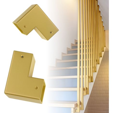 Halter Für Vierkantprofil 25 x 25 mm, Seitliche Befestigung Für Geländer, Gold