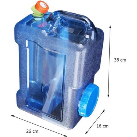 12L Jerrican Alimentaire Camping Reservoir Eau Seau avec Robinet Grande Capacit Bidon deau avec Poigne Bouillo RESERVOIR EAUX USEES (1/4)