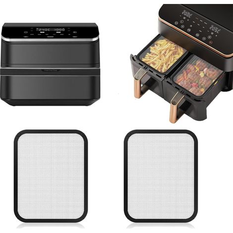Protection Anti-éClaboussures En Acier Inoxydable à Mailles Fines,pour Cosori Airfryer 8,5 L/Dual Blaze TwinFry 10 L,pour Cosori 8.5L CAF-R901-AEU,Contre Les Projections de Graisse (2 Pièces) (1/5)