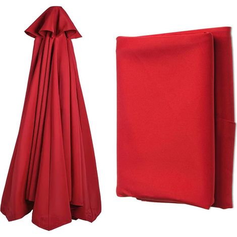 10 Ft Patio Umbrella Canopy Replacement Fade Resistant Outdoor Market Umbrella Cover for Lawn Garden Backyard Sand & Pool Area Fits 8 Ribs/6 Ribs (1/5)