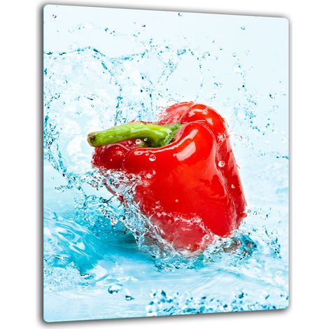 PIASTRA DI PROTEZIONE IN VETRO PER PIANO COTTURA A INDUZIONE 40x52 PEPPERONE (1/5)