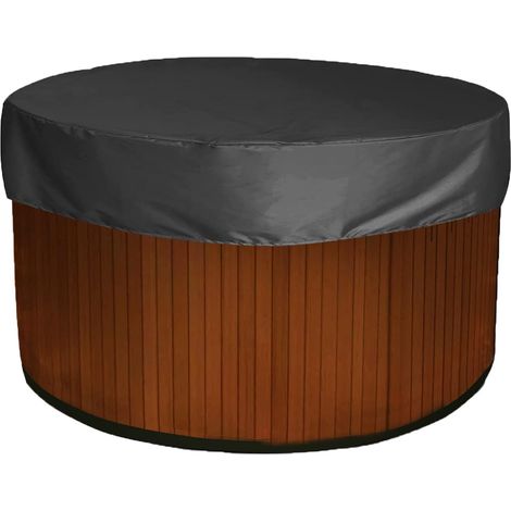 Housse de Protection Ronde pour Jacuzzi, 420D Imperméable Pour Piscine Extérieure, Noire (190 x 30 cm) (1/4)