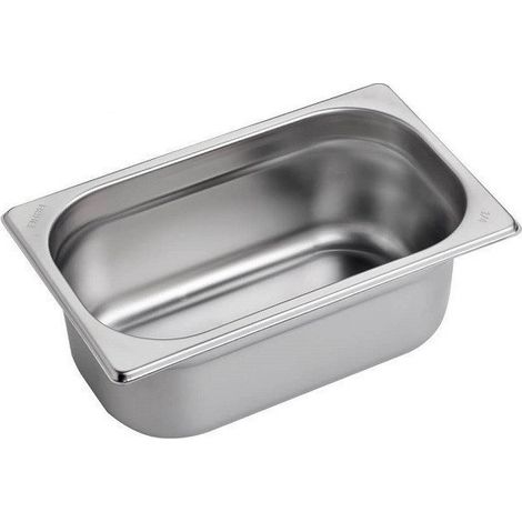 Pentole Agnelli bacinella GN 1/4 acciaio inossidabile h 15