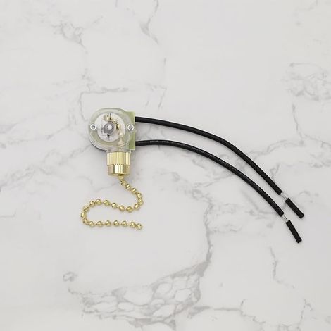 2 x Replacement Chain Switches Model JX42B Cord Pull for Wall Lamps/Table and Ceiling / Wall Fan Gold (1/5)
