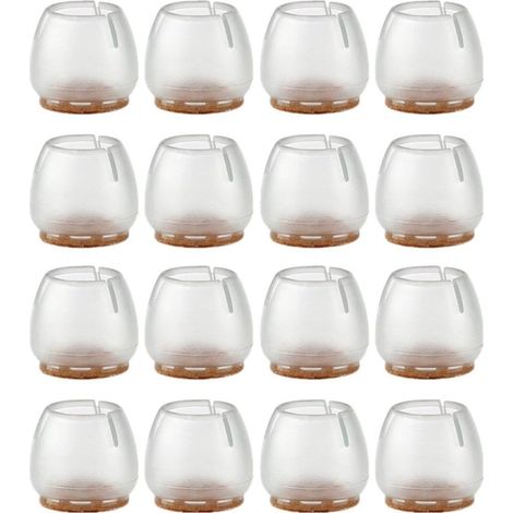 16 embouts de chaise en silicone de 25 à 29 mm, protections pour pieds de meubles, housses de pieds de chaise, protège-tables et protège-sols pour pieds ronds