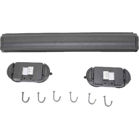 GARRYFIZH Séchoir rétractable 44cm avec ventouses gris (1/5)