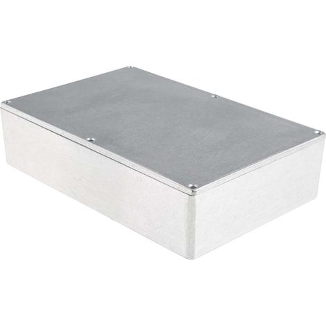 Boîtier RS PRO en Fonte d'aluminium, 222.1 x 145.9 x 55.9mm, Argent IP66, Blindé ( Prix pour 1 ) (1/3)