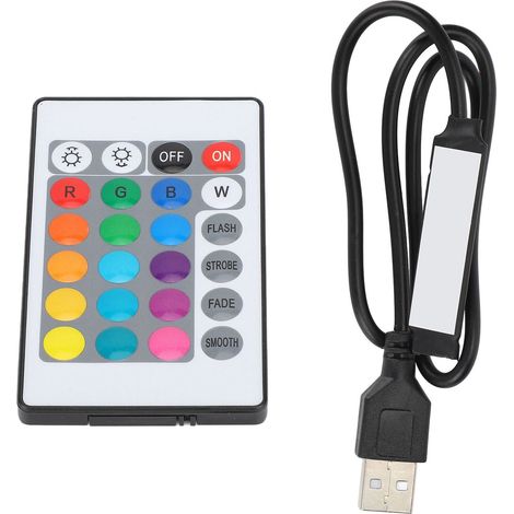 USB-Bluetooth-RGB-Lichtleisten-Controller mit Fernbedienung für 4-polige 5V-LED-Streifen (1/5)