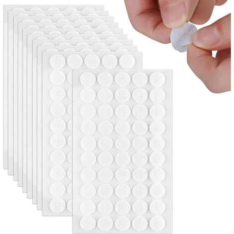 500 pièces Ruban autocollant velcro, 20mm, Crochet autocollant et points de boucle, Ruban autocollant lourd (1/4)