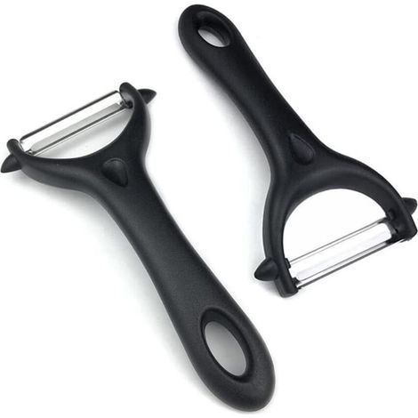 2 PCS Econome Legumes,Epluche Legume, Eplucheur lLegumes,Vegetable Peeler, Epelucheur Légume Spaghetti,Éplucheur,Eplucheur Pomme De terre,Potato Peeler,Pèle Légumes,Epucheur Legumes,Économe à Dents(no (1/4)