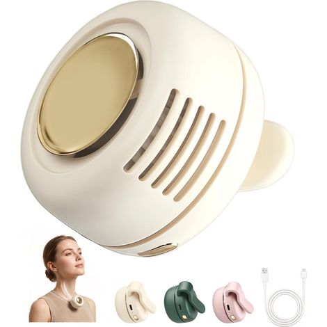 Mini Ventilateur Rechargeable Sans Pales, Ventilateur Personnel pour Extérieur et Camping(Beige) (1/5)