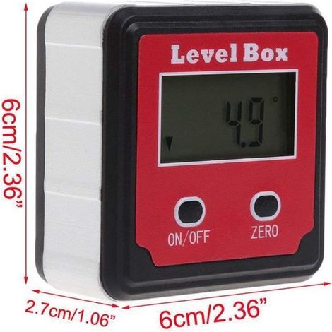 Inclinomètre À Angle LCD Numérique Étanche À l'Eau Boîte d'Angle Bevel Level Aimants Intégrés