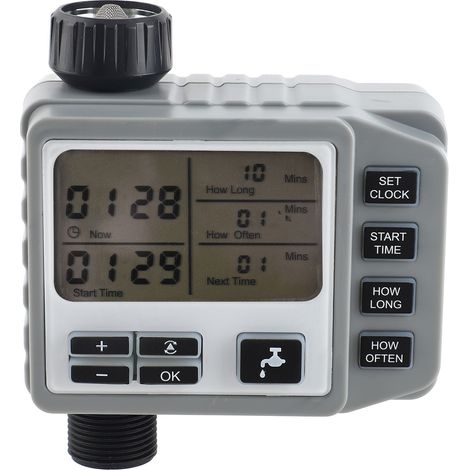 Minuteur Arrosage Numérique Programmable pour Tuyau Gicleur Système Irrigation Extérieur Auto/Manuel Jardins Balcons Cours Pelouses (1/5)