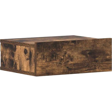 Maison Exclusive - Comodino Pensile Rovere Fumo 40x30x15 cm in Legno Multistrato